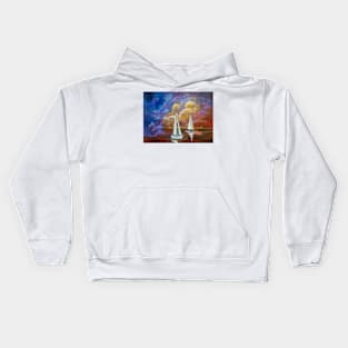 Boat Sunset Kids Hoodie